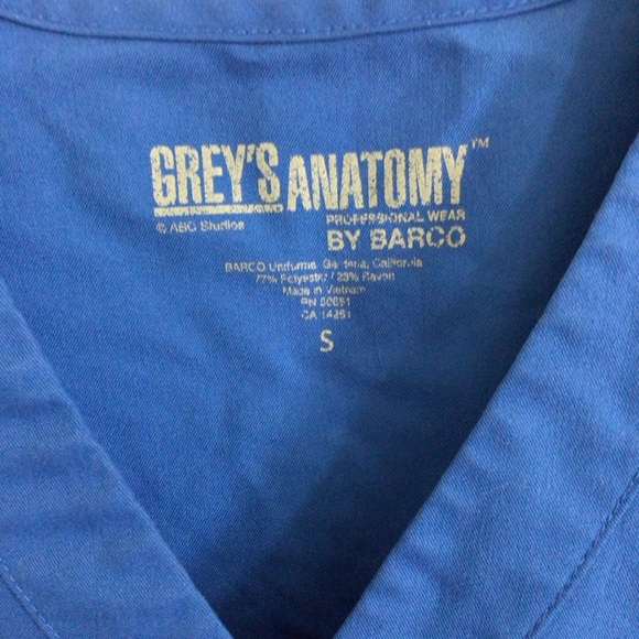 Grey’s Anatomy Professional Wear Blue Scrub Top - Size Small - Picture 2 of 5